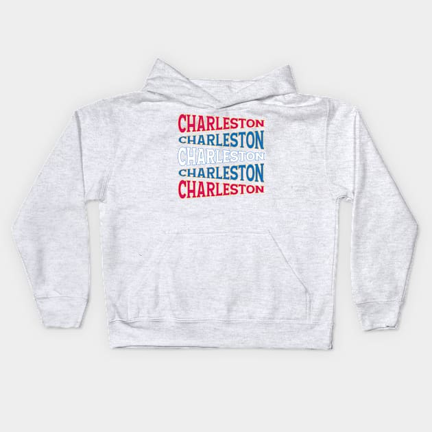 NATIONAL TEXT ART CHARLESTON Kids Hoodie by LAVA-ROMA-NOVA